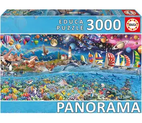 EDUCA Panoramatické puzzle Život / 3000 dílků / od 14 let