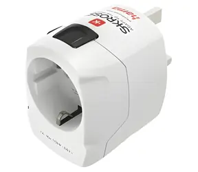 Hama World Travel Pro bílá / Cestovní zásuvkový adaptér / Globální (150 zemí) / 3pól / 1750 W
