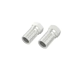 Hama F-konektor 7 mm stříbrný / Konektor / šroubovací / SAT kabel / 2 ks