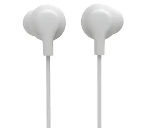 Hama Popply bílá / Sluchátka do uší s mikrofonem / 1,2 m / 3,5 mm