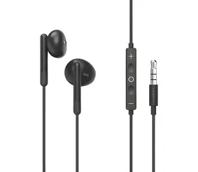 Hama Noble černá / Sluchátka do uší - špunty / mikrofon / 3,5mm jack / 1,2m