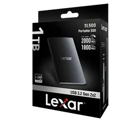 Lexar SL500 Portable 1TB / Externí SSD / USB 3.2 Gen 2x2 / čtení: 2 000 MB/s / zápis: 1 800 MB/s