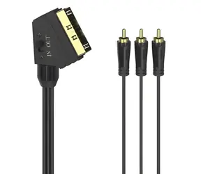 Hama SCART - 3x cinch / Video kabel / 1,5 m / pozlacené konektory