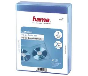 Hama Standard Double modrá / Obal na Blu-ray / 2 disky / 3 ks