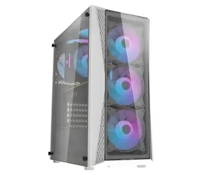 darkFlash DK352 Plus bílá / Počítačová skříň / Middle Tower / ATX / E-ATX / temperované sklo / 4× ARGB