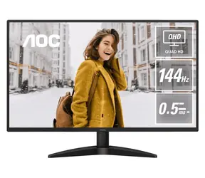 27" AOC Q27B36X černá / Monitor / IPS / QHD / 144 Hz / 0,5ms / HDMI + DP / VESA