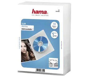 Hama DVD Slim Box průhledná / Obal na 1 DVD / slim 7 mm / 10 ks