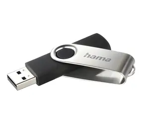 Hama Rotate černá/stříbrná / Flash disk / USB 2.0 / 16 GB / 6 MB/s