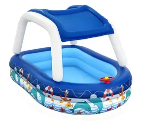 Bestway Captain Family / Nafukovací bazén rodinný / 213×155×132 cm / oválný / 282 l