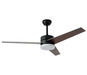 Immax NEO LITE VARIABLE SMART černo-hnědo-stříbrná / Stropní svítidlo s ventilátorem / 24W / Wi-Fi / TUYA