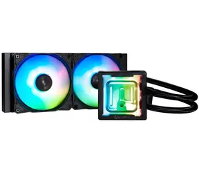 Bitfenix 240 mm černá / AIO vodní chladič CPU / 2× 120 mm / ARGB / tenký 27 mm / AMD + Intel