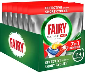 Fairy Platinum Plus All In One Lemon 114 ks / Tablety do myčky