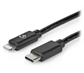 Nedis černá / Datový kabel USB-C - Lightning 8pin / USB 2.0 / 2 m