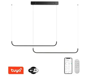 IMMAX NEO LITE PATTINI SMART závěsné svítidlo dvojité černá / 56W / TUYA / Wi-Fi / Beacon