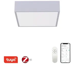Immax NEO CANTO SLIM bílá / Stropní svítidlo / 28x28 cm / 22 W / 1610 lm / Zigbee 3.0 & TUYA