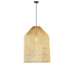 IMMAX BOHO PELO / Závěsné svítidlo / D35 cm / E27 / přírodní ratan