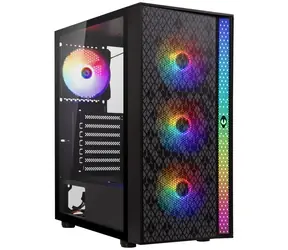 BitFenix Light černá / Skříň / ATX / 2x USB 3.0 + USB 2.0 / 4x 120mm RGB / tvrzené sklo / bez zdroje