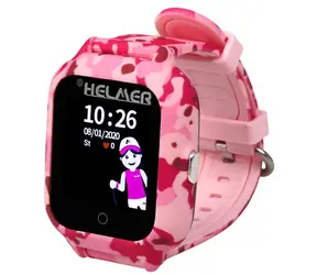 HELMER LK 710 červená / Dětské hodinky s GPS lokátorem / dotykový displej / nano SIM / 4G / IP67 / videohovor