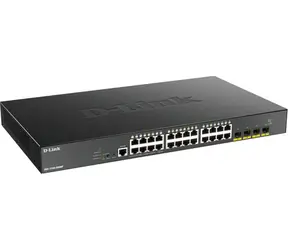 D-Link DGS-1250-28XMP/E / Smart managed switch / 24x PoE+ gigabit / 4x 10G SFP+ / 370W PoE budget