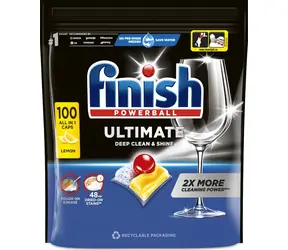FINISH Powerball Ultimate Deep Clean and Shine 100 ks lemon / Tablety do myčky