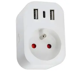 Immax NEO LITE SMART / Chytrá zásuvka s kolíkem (typ E) / Wi-Fi / 2x USB, 1x USB-C / LIDL / TUYA