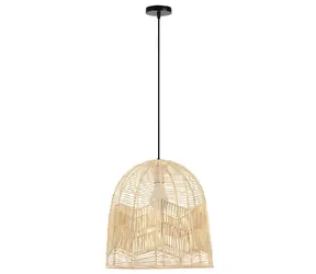 Immax BOHO PELO / Závěsné svítidlo / D40cm / E27 / přírodní ratan