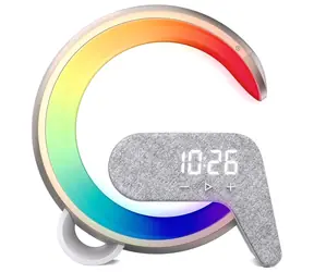 IMMAX FLAMINGO zlatá / LED relaxační lampička / Qi nabíjení / RGB / 300lm / BT 5.1 / budík / USB