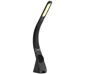 IMMAX LED stolní lampička Magic černá / Qi nabíjení / 12,5W / 320lm / USB-C / ohebný krk