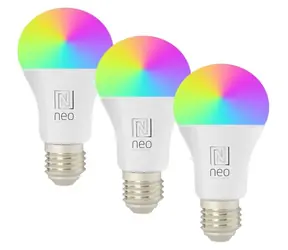 Immax NEO LITE SMART sada 3x E27 9W RGB+CCT / Žárovka LED / barevná a bílá / stmívatelná / Wi-Fi / TUYA