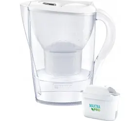 Brita Marella bílá + 1x filtr Maxtra Pro / Filtrační konvice / 2,4 l / 150 l filtrace