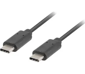 Lanberg CA-CMCM-10CU-0005-BK černá / Kabel USB-C / USB-C (M) - USB-C (M) / 0,5 m