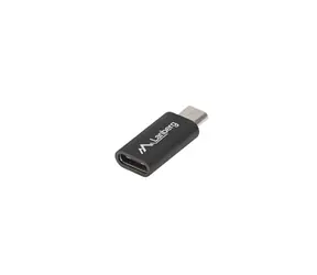 Lanberg AD-UC-UM-01 černá / Adaptér / USB-C (M) - Micro USB (F)