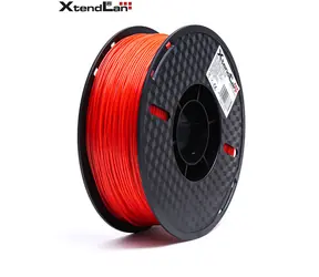 XtendLan TPU filament průhledně-červená / struna pro 3D tiskárnu / TPU / 1.75mm / 1kg