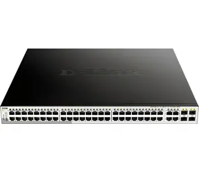 D-Link DGS-1210-52MP / Smart switch / 48x GbE PoE+ / 4x RJ45/SFP combo / PoE 370W