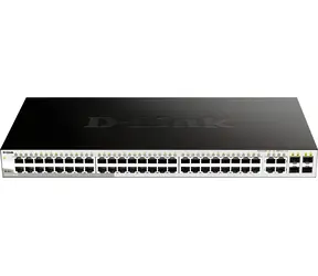 D-Link DGS-1210-52 / Switch / 48x GbE RJ-45 / 4x Combo SFP / L2/L3 Smart+ / fanless