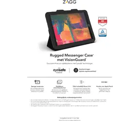 ZAGG Rugged Messenger černá / klávesnice + obal pro iPad 9.7" / odolné pouzdro se stojánkem / držák na Apple Pencil