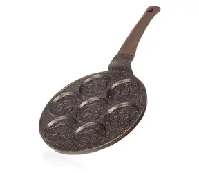 Banquet Granite Brown Smile / Pánev na lívance / 7 lívanců / nepřilnavý povrch / 26 cm