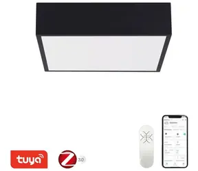 Immax NEO CANTO SLIM černá / Stropní svítidlo / 28x28 cm / 22 W / 1610 lm / Zigbee 3.0 & TUYA
