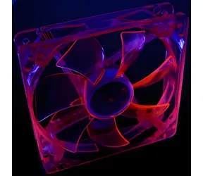 Primecooler PC-UV12025L12R červená / Ventilátor do PC / 120 mm / 3-pin / 1800 rpm / UV