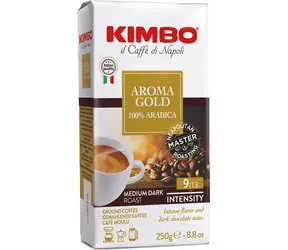 Kimbo Aroma Gold 250 g / Mletá káva / 100% Arabica