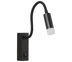 IMMAX GOAL černá / Nástěnné LED svítidlo / 3W / Vypínač