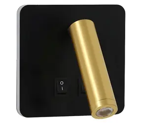 IMMAX GOAL černo-zlaté / Nástěnné svítidlo / LED / 7W / 2 vypínače