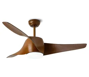 Immax NEO LITE WAVE SMART hnědá / Stropní svítidlo s ventilátorem / 18W / Wi-Fi / TUYA