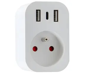IMMAX NEO SMART / Chytrá zásuvka / typ E / 16A / 2x USB / 1x USB-C / Zigbee / TUYA