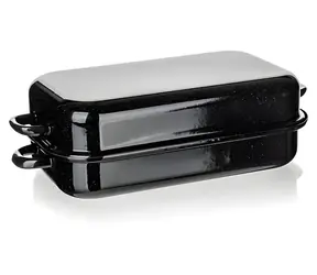 Banquet Culinaria Black / Pekáč hranatý / smalt / 35 cm / 2 dílů