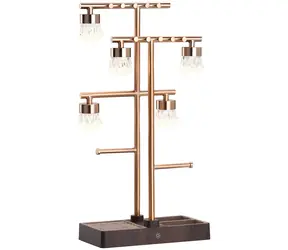 IMMAX LUMITREE LED lampička 2v1 růžové zlato / Dekorativní lampička / Organizér šperků / 1,5W / 3000K / USB-C