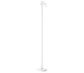 IMMAX TIT bílá se stříbrnými prvky / Podlahová lampa / LED / 6W / 400lm / CCT
