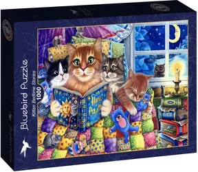 BLUEBIRD Puzzle Koťátka a pohádky na dobrou noc / 1000 dílků / od 14 let