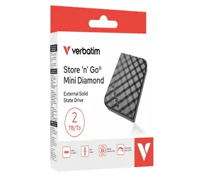 Verbatim Diamond SSD 2TB G2 černá / Externí SSD / USB-C / R: 1000 MB/s / W: 1000 MB/s