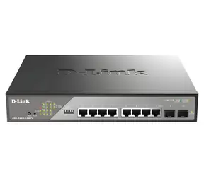 D-Link DSS-200G-10MPP / Switch / 10-port gigabit / PoE++ (802.3bt) / agregace